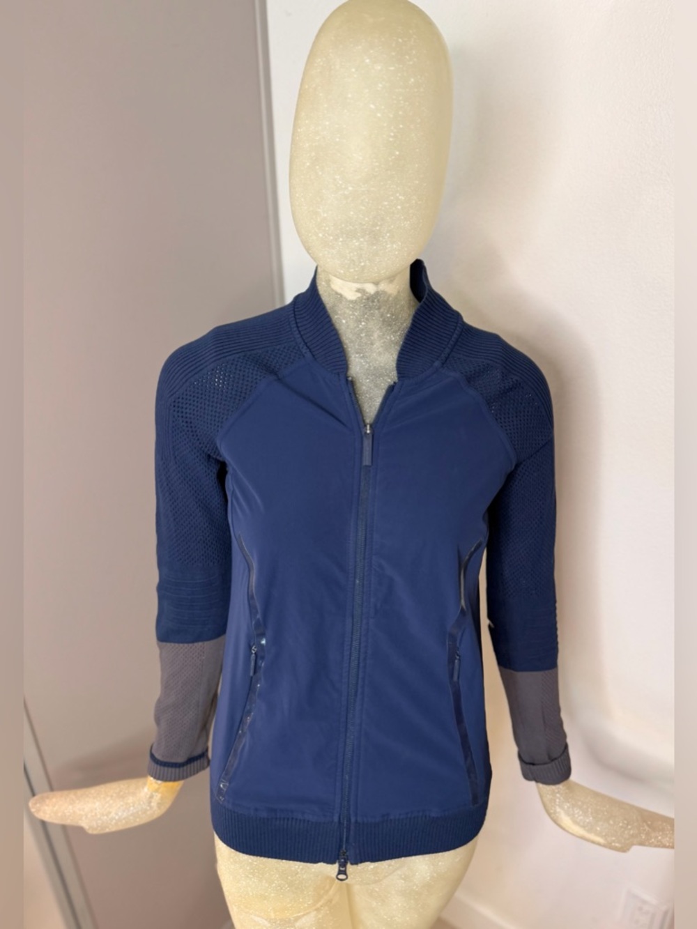 Adidas by Stella McCartney Navy Blue Zip Up Jacket w/ Pockets. Size XSmall